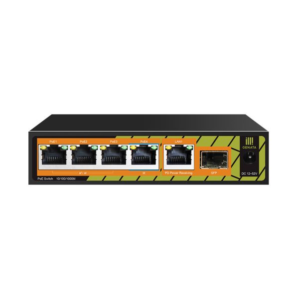 GNT-P1006G6 Genata PoE Extender Switch